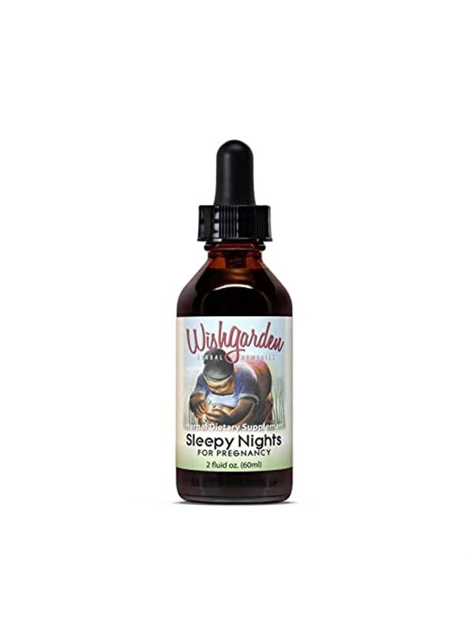 Wishgarden Herbs Sleepy Nights for Pregnancy - All-Natural Herbal Sleep Aid Tincture Safe for Pregnant Moms, Organic Sleep Supplement with Passionflower & Scullcap, Supports Restful Deep Sleep, 2oz  - Image 1