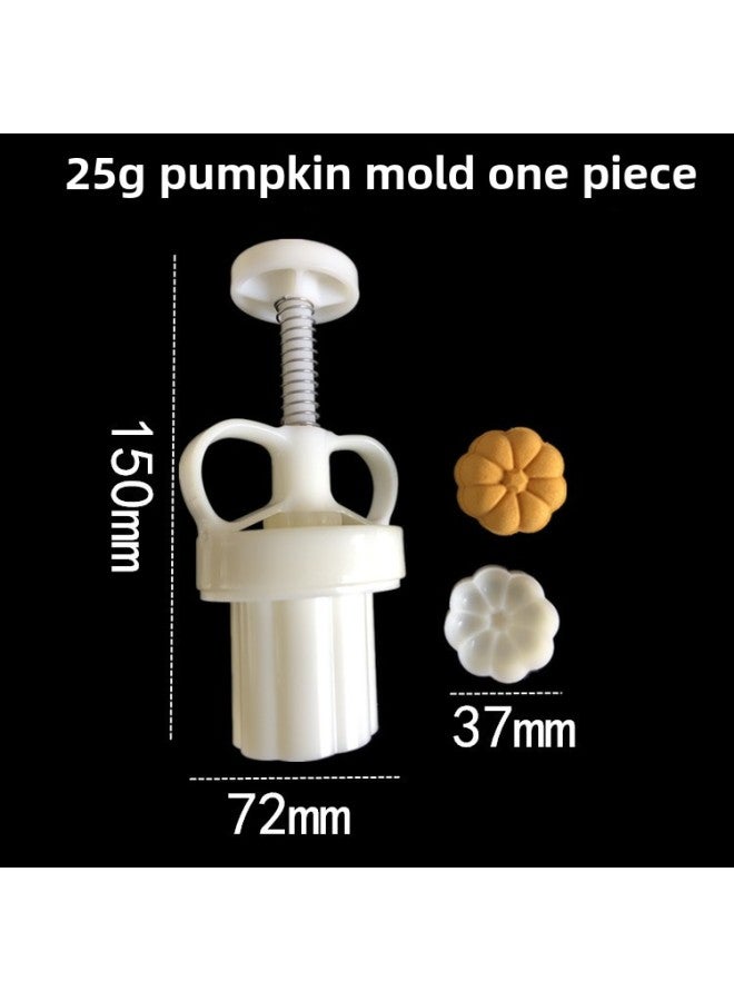 Pumpkin-shaped Quantitative Adjustable Hand-pressed Mung Bean Cake Moon Cake Food Cake Mold Upgrade Enhanced-Specifications:50 Grams Of Pumpkin In One Piece-Color:White - Image 2
