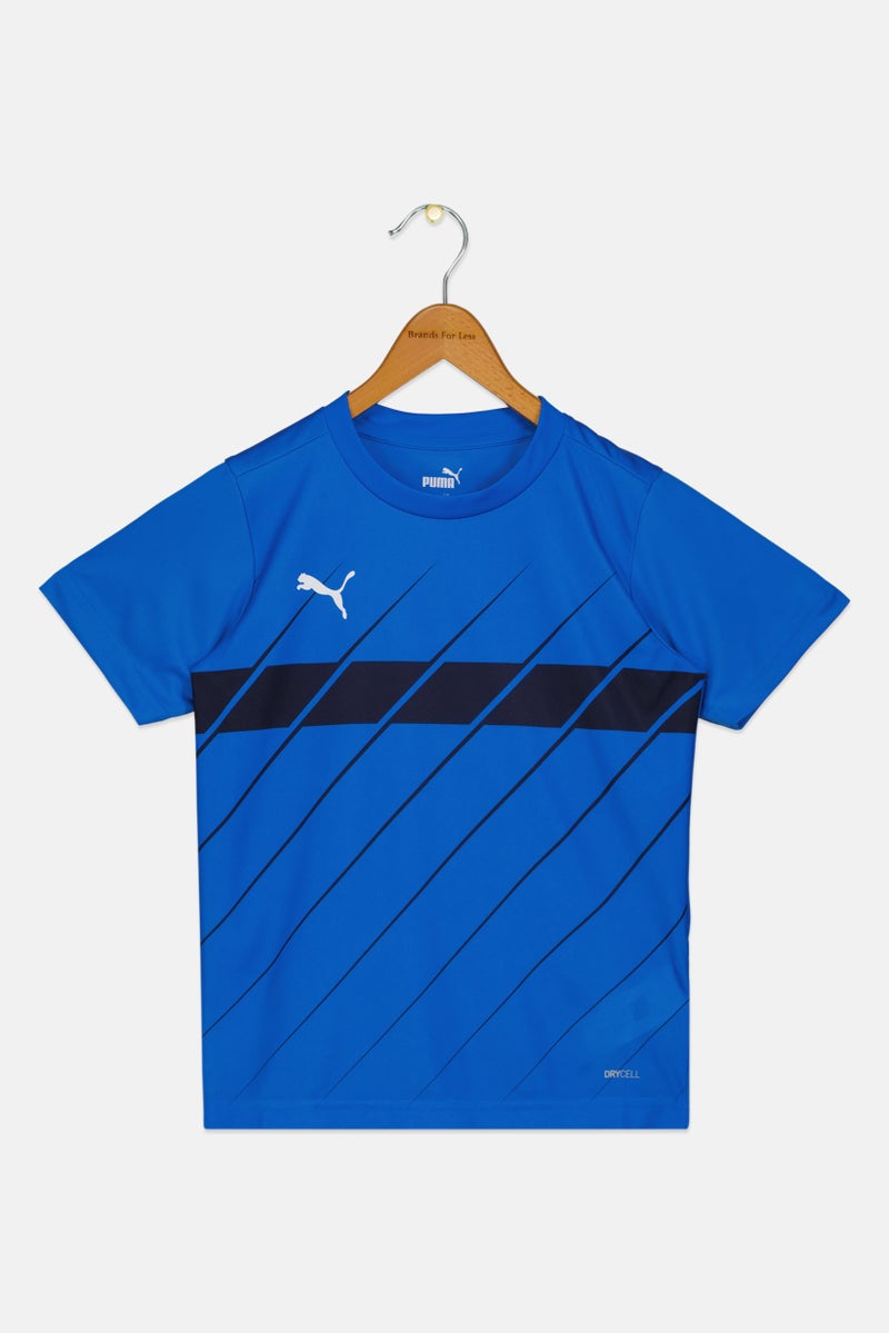PUMA Kids Boy Brand Logo Short Sleeve T-Shirt, Electric Blue - Image 2