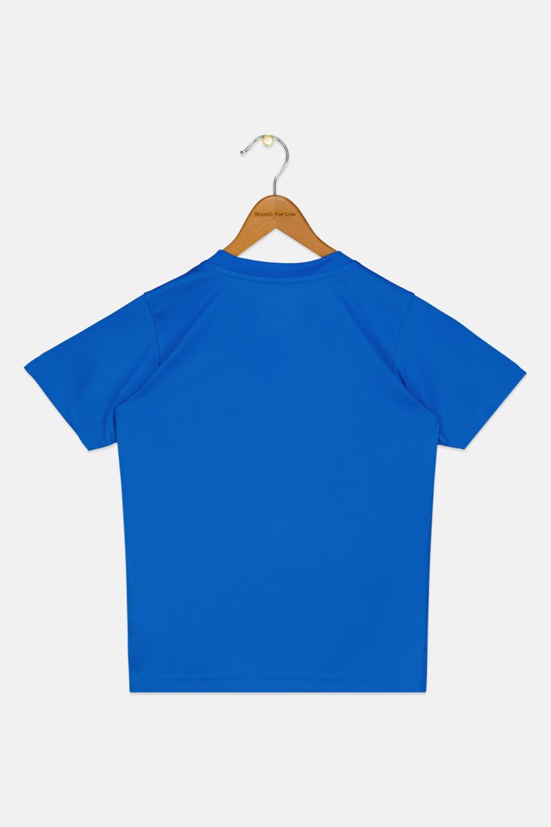 PUMA Kids Boy Brand Logo Short Sleeve T-Shirt, Electric Blue - Image 3