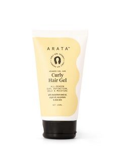 ARATA Curl Gel For Frizzy, Wavy, Curly Hair | Natural Long-Lasting Hold & Definition | Tames Frizz | Aloe Vera, Abyssinian Seed Oil, Argan Oil & Soy Protein | No Sulphate,Paraben,Silicone | 150Ml X 1  - Image 1