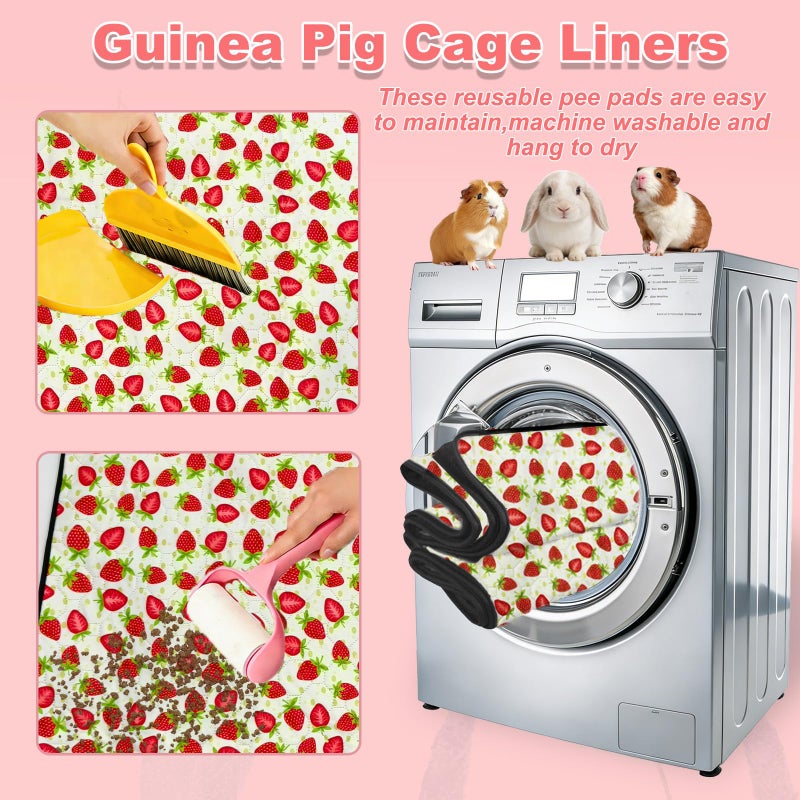 LWYMX 2 Pack Guinea Pig Cage Liners, Waterproof Reusable Guinea Pig Cage Liners,Waterproof Super Absorbent Pee Pads for Small Animals,24x48 inch 2pack - Image 4