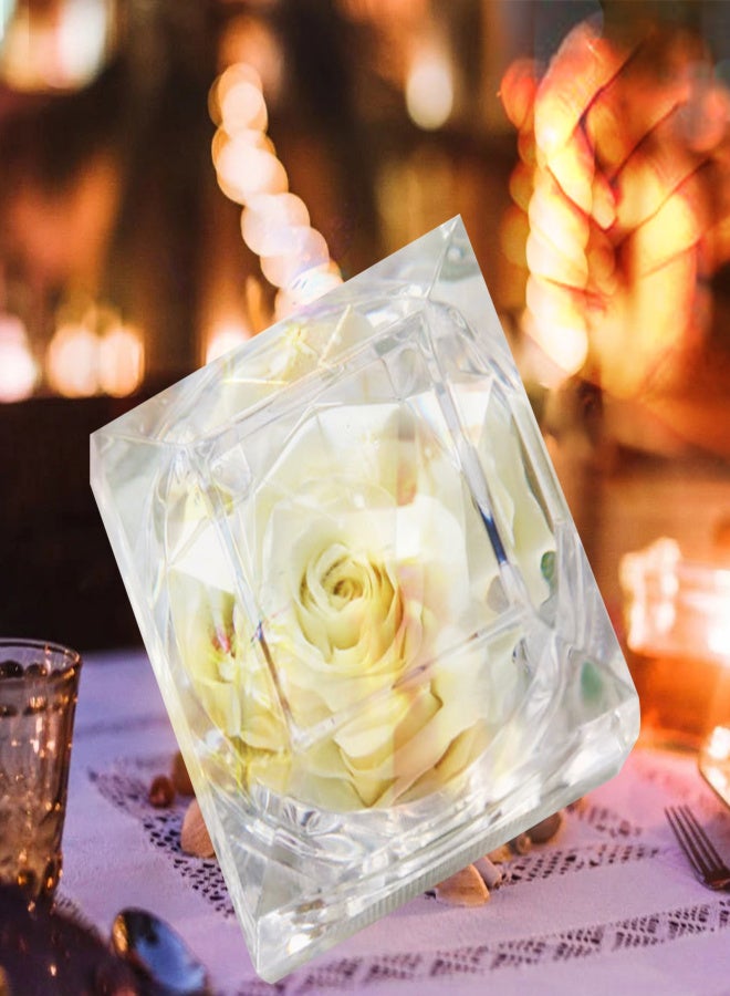 Preserved Real Rose Flower in Clear Box Eternal Rose Scented Forever Rose Flower Present for Women Gifts Mother's Day Valentine Romantic Wedding Home Party Festivals Anniversary Christmas Eve - Image 4