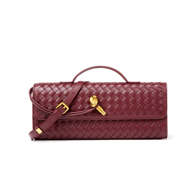 New Woven Bag, Shoulder Baguette Bag, Women'S Bag, Horizontal Clutch Evening Bag, Crossbody Bag - Image 3