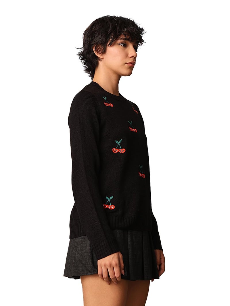 ONLY Women Regular Fit Black Sweater - Image 5