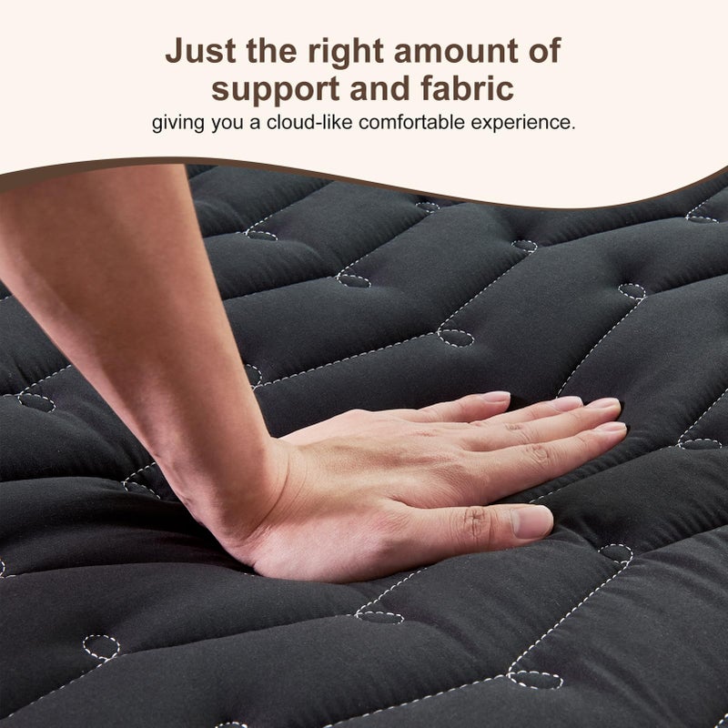 Vibe bear Premium Foam 3.2" Thick Japanese Futon Floor Mattress - Queen Size 60"x80" 100% High-Density Foam,Comfortable Sleeping Pad,Tatami Mat for Dorm,Bedroom or Guest Roomï¼ŒBoys Girls Dormitory Pads(Black) - Image 5