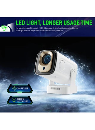 Smart Projector - Full HD 1920*1080P - Support 4K - Auto Focus - Android 11.0 - Portable Projector with WiFi 6 and Bluetooth 5.4 - Mobile Home Theater - Compatible with Android/iOS/Windows/TV Stick/HDMI/USB - view 4