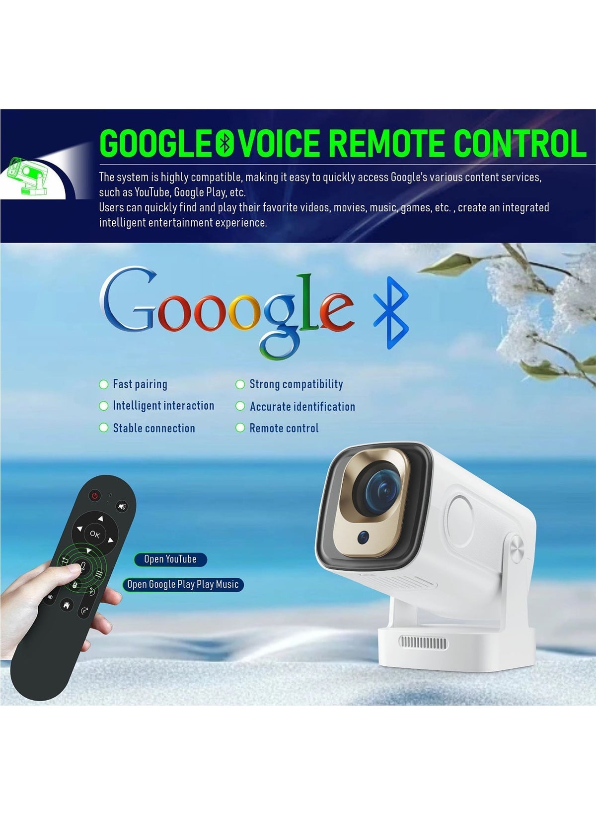 Mi Vaza Smart 1080P 4K Android 11 Projector