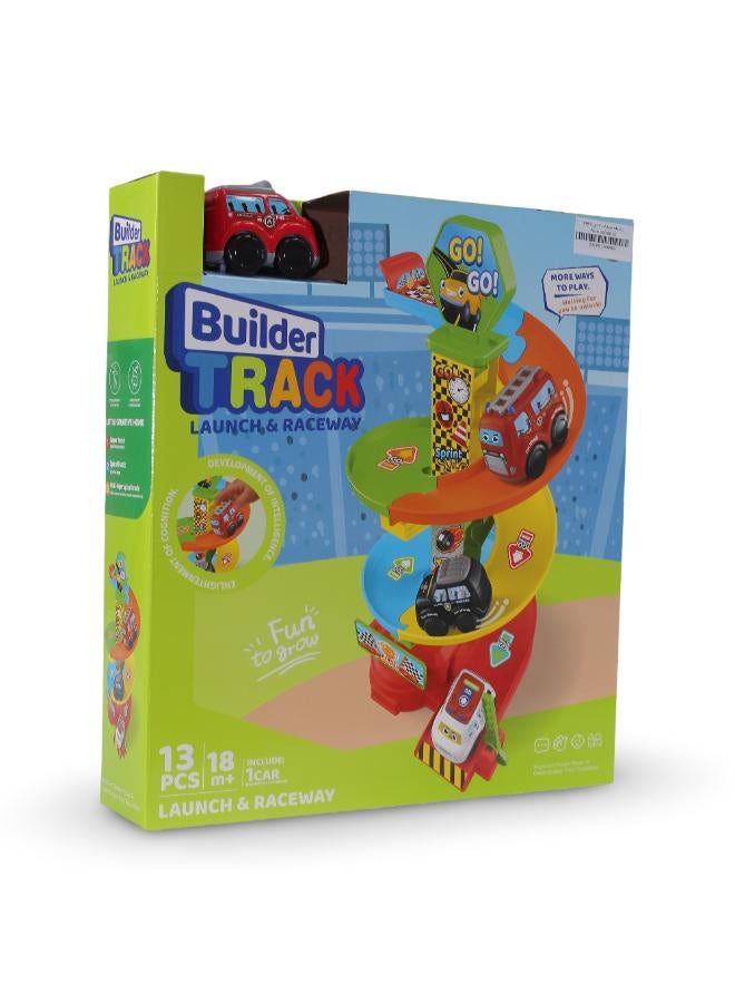 Builder Track 3-Level Car Slide Playset with 1 Car - Image 1
