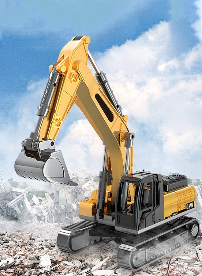 MIXDE Metal Excavator Toy, Diecast Construction Vehicles Digger Truck Toy Construction Car Toy for Boys Kids - Image 5