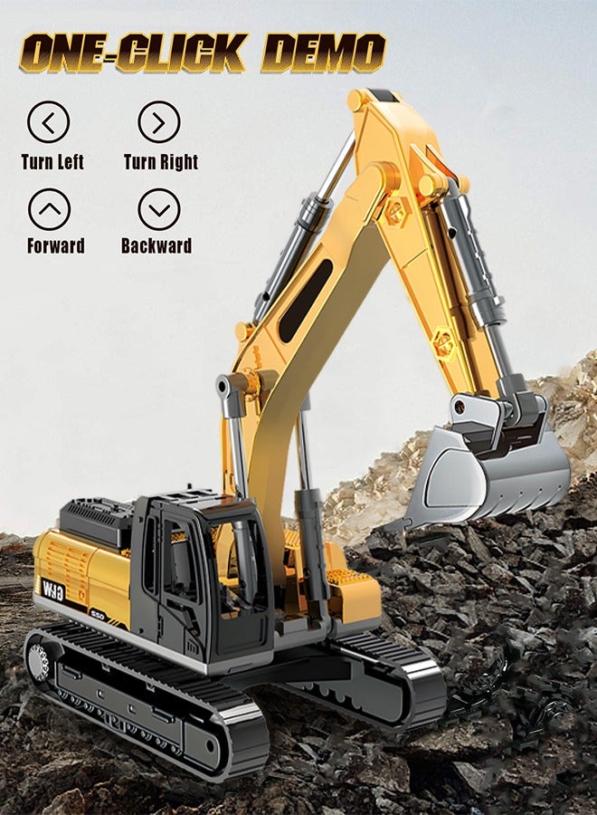 MIXDE Metal Excavator Toy, Diecast Construction Vehicles Digger Truck Toy Construction Car Toy for Boys Kids - Image 4