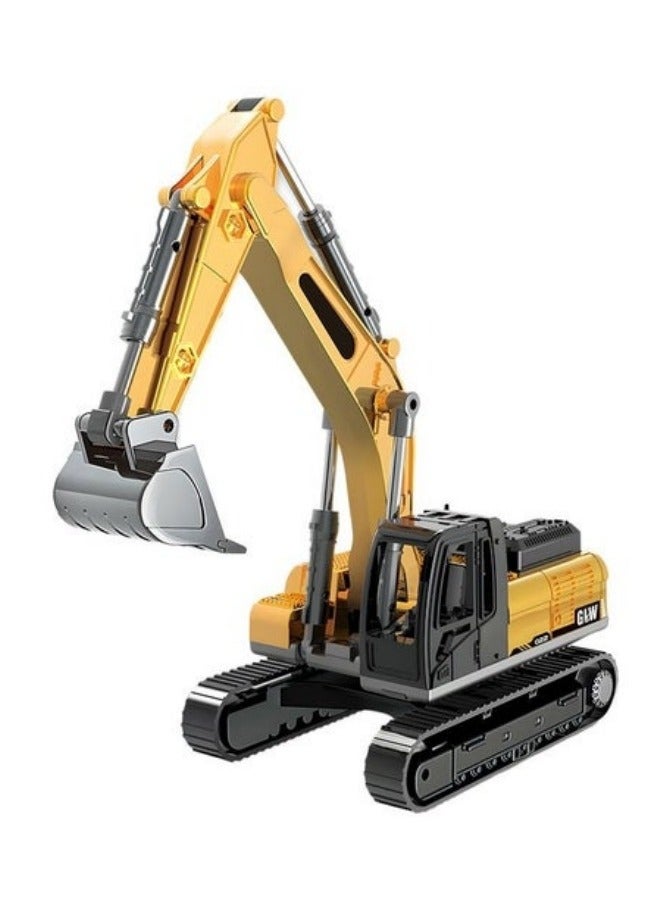 MIXDE Metal Excavator Toy, Diecast Construction Vehicles Digger Truck Toy Construction Car Toy for Boys Kids - Image 1