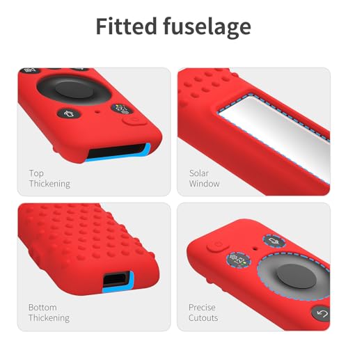 AKSHFETH Silicone Cover for 5.59 Inch Samsung BN59-01455a BN59-01432J Samsung Solar Cell Remote Control Cover 2023 8K Neo QLED HDR Smart TV Silicone Case (Red) - Image 5