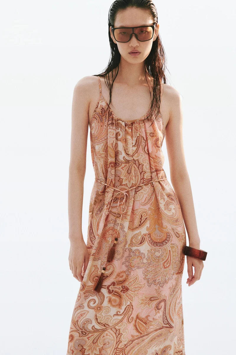 Tie-detail A-line dress