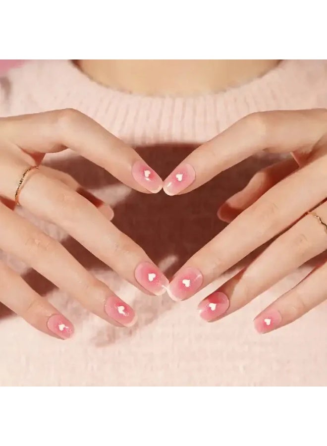 Semi-Cured Gel Nail Wraps – Salon Quality Manicure – Easy Apply & Remove – 20 Strips + File + Wooden Stick - Image 5