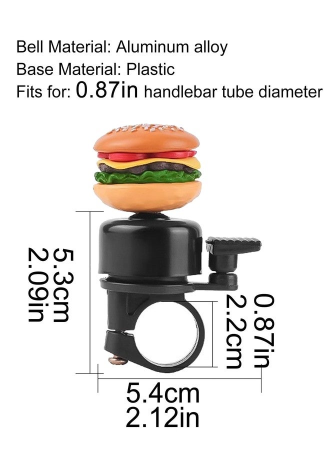 ACEDOAMARE Bike Bell with Loud Crisp Clear Sound Bike Bell for Road Mountain Scooter Tricycles Bike Accessories Handlebar Decoration (Cake) - Image 2