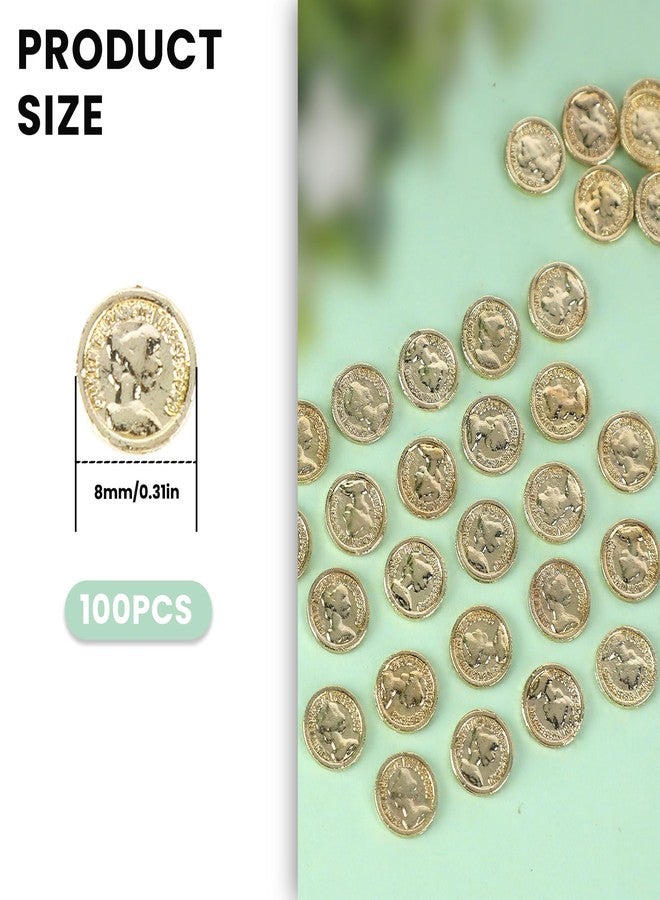 Gabrella 100 Pcs 1:12 Scale Miniature Gold Coins, Tiny Fake Gold Coins Metal for Crafts Dollhouse Fairy Garden Micro Landscaping - Image 2