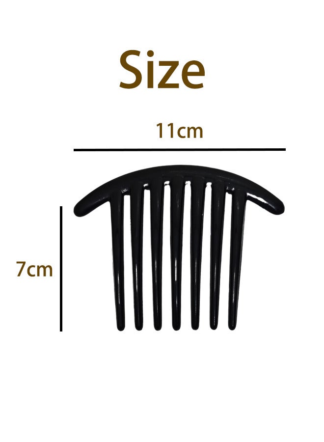 McmhyingPop 8 Pcs Hair Side Combs, French Comb Set Plastic Twist Comb for Girls Women, Hair Clip Combs Accessories for Wedding, Dating - Image 2
