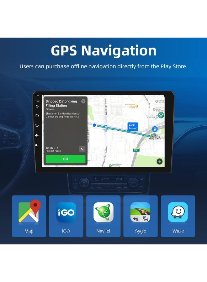 فيريكس شاشة ستيريو سيارة أندرويد مناسبة لسيارة هيونداي النترا 2007-2010 مع Apple Carplay Android Auto لاسلكية 8 جيجابايت رام 128 جيجابايت روم راديو DSP واي فاي بلوتوث كاميرا AHD متضمنة واجهة سريعة شاشة النترا - Image 4