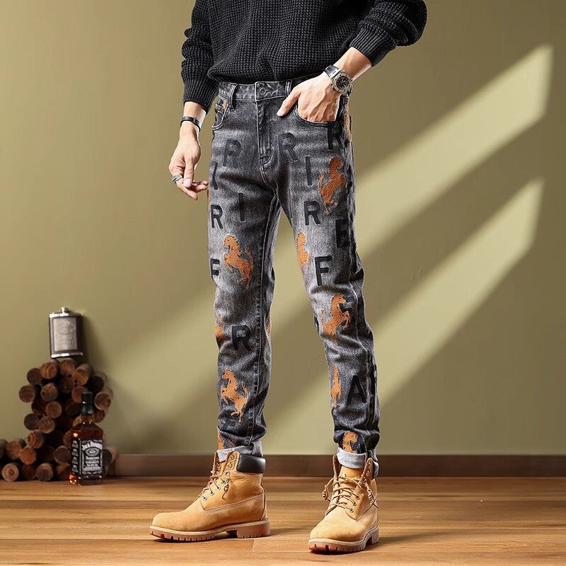 Unisex Casual Daily Denim Jeans - Image 2