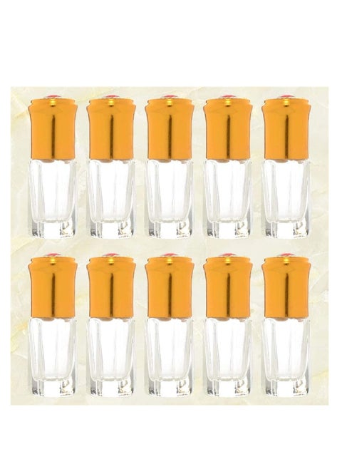 10 Pcs Glasses Roll on Bottles Refillable Empty Perfume Bottle Travel Essential Oil Roller Bottles Perfumes Bottles Container for Travel 3 ml Random Color