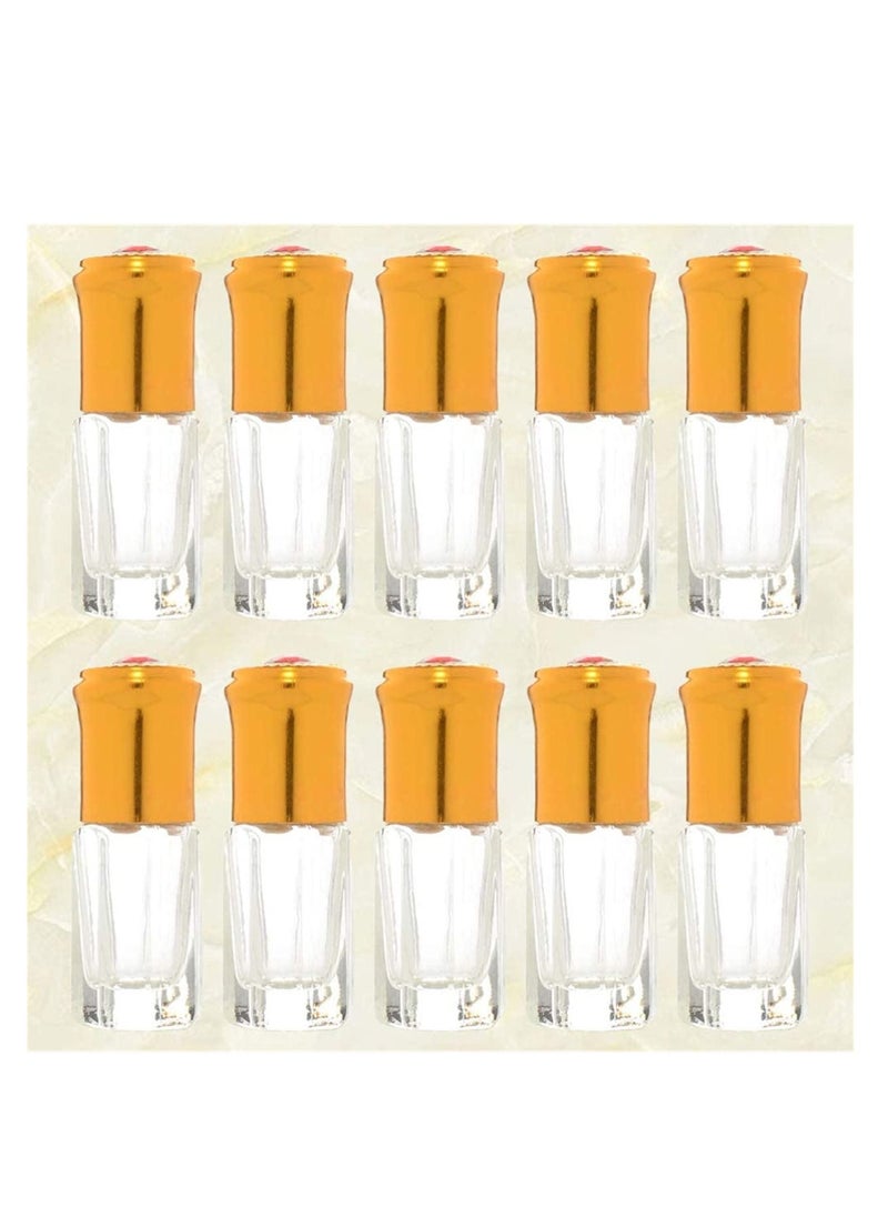 SYOSI - 10 Pcs Glasses Roll on Bottles Refillable Empty Perfume Bottle Travel Essential Oil Roller Bottles Perfumes Bottles Container for Travel 3 ml Random Color - Image 1