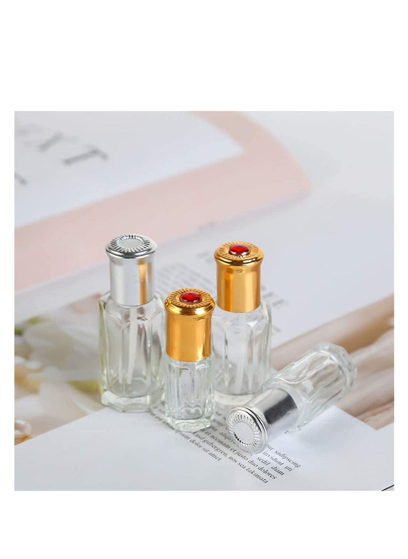 SYOSI - 10 Pcs Glasses Roll on Bottles Refillable Empty Perfume Bottle Travel Essential Oil Roller Bottles Perfumes Bottles Container for Travel 3 ml Random Color - Image 1