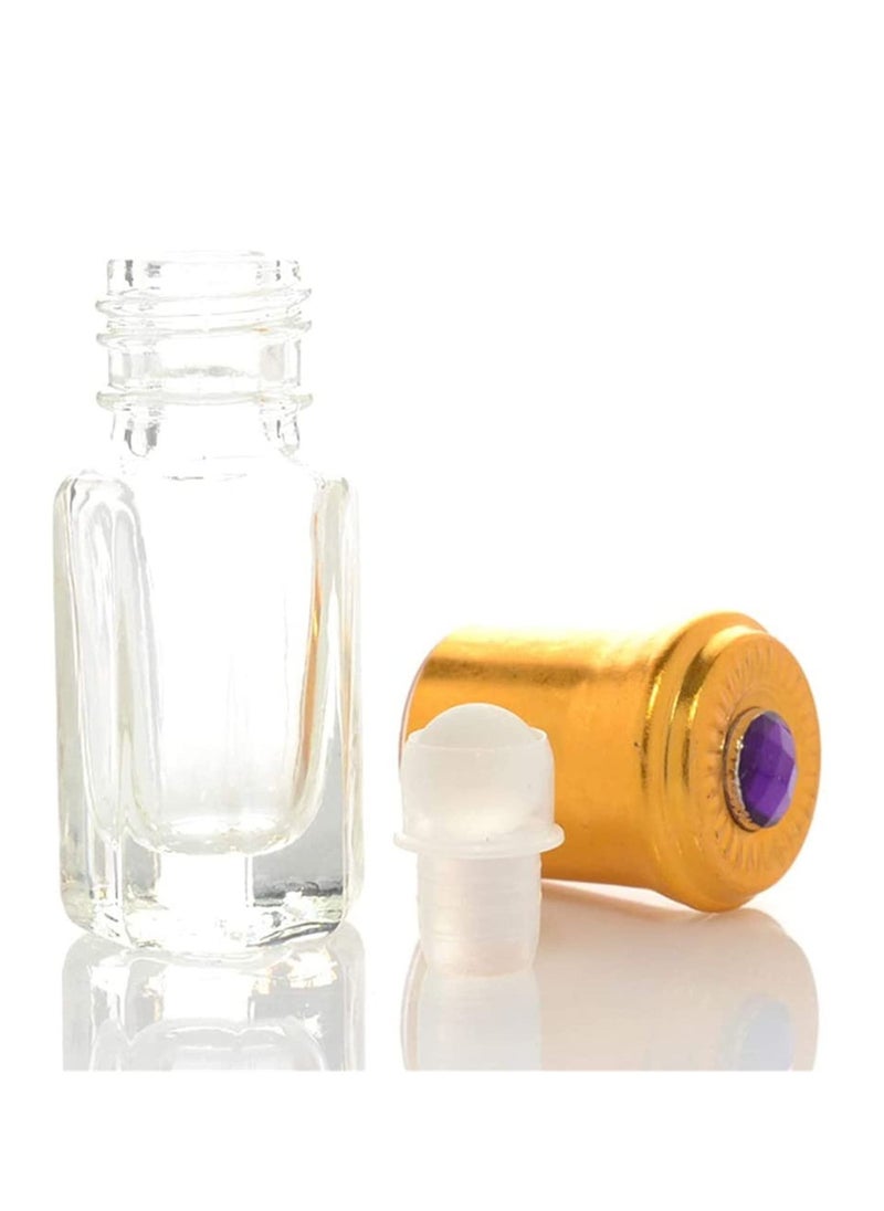 SYOSI - 10 Pcs Glasses Roll on Bottles Refillable Empty Perfume Bottle Travel Essential Oil Roller Bottles Perfumes Bottles Container for Travel 3 ml Random Color - Image 1