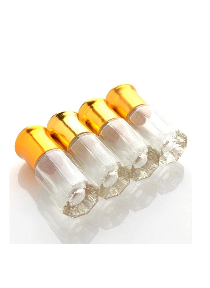 SYOSI - 10 Pcs Glasses Roll on Bottles Refillable Empty Perfume Bottle Travel Essential Oil Roller Bottles Perfumes Bottles Container for Travel 3 ml Random Color - Image 1