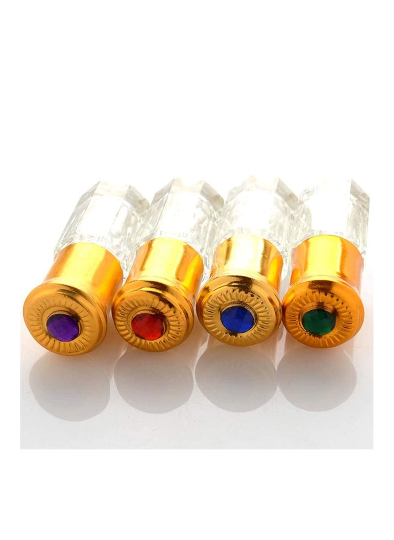 SYOSI - 10 Pcs Glasses Roll on Bottles Refillable Empty Perfume Bottle Travel Essential Oil Roller Bottles Perfumes Bottles Container for Travel 3 ml Random Color - Image 1
