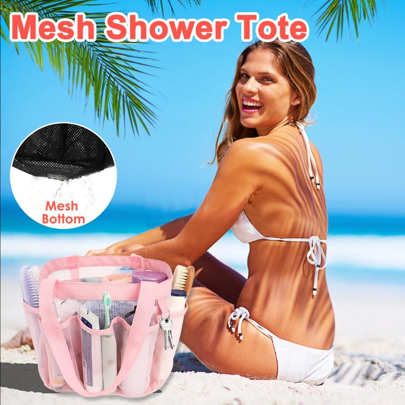 Fammart Mesh Shower Caddy Portable for College Dorm Room Essentials, 8-Pocket Large Shower Basket Tote Bag with 2 Handles for Toiletry, Bathroom, Beach, Camp, Gym - Image 5