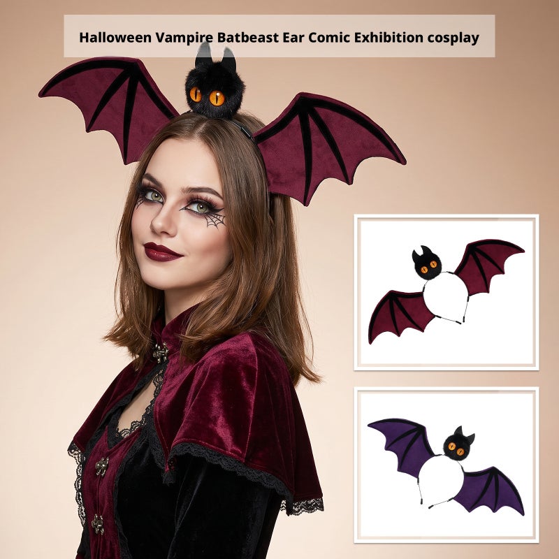 Animal Ear Party Bat Wing Headband Cosplay Halloween Headpiece - Image 1