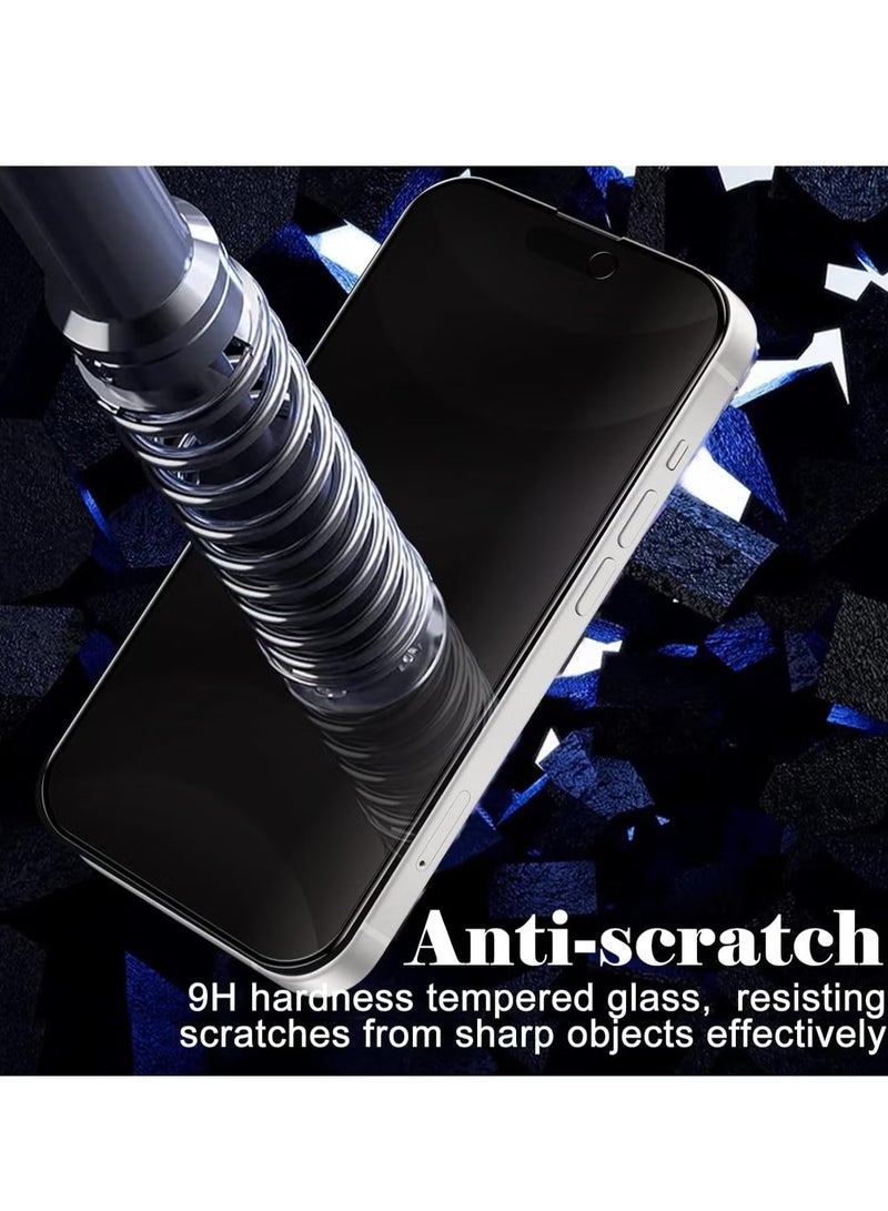 ELTRAZONE 2-Pack Tempered Glass Privacy Screen Protector for iPhone 16 [Anti-Spy] [Anti-Scratch] [9H Hardness] - 6.1-Inch - Image 5