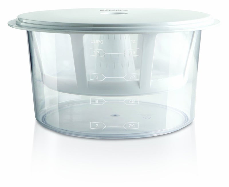 Euro Cuisine GY50 Greek Yogurt Maker with Ultra Fine Mesh Strainer Basket BPA Free Patented Greek Yogurt Strainer for Homemade Greek Yogurt White