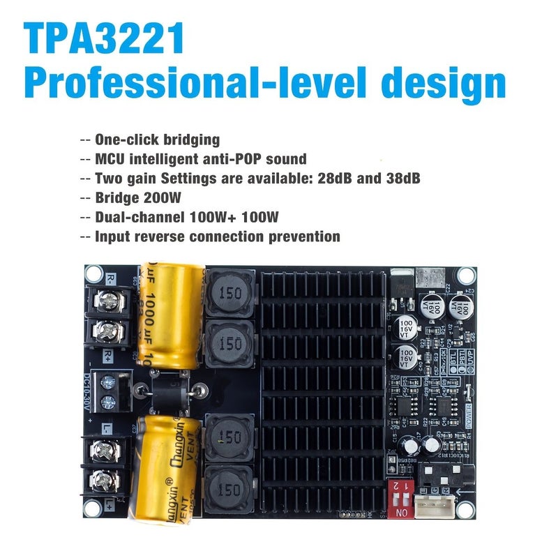 1 قطعة 100 وات 100 وات لوحة مضخم TPA3221 ثنائية القناة ستيريو أمب لمكبرات الصوت السلبية DIY للمسرح المنزلي - Image 1