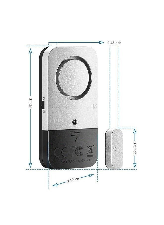 Door Window Alarm Sensor Wireless Door Sensor Anti-Theft Alarm Compatible With Alarm Host for Smart Home Automation Security Alarm System  Four-Piece Set