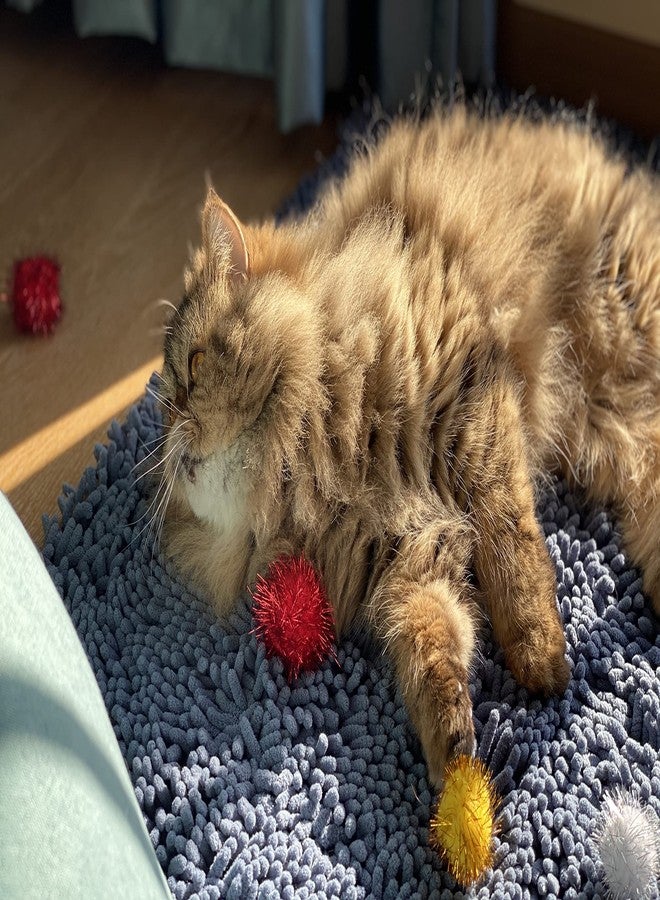 RIMOBUL 1.5 INCH Cat Toy Balls Extra Large Sparkly Cat's Favorite Chase Glitter Ball Toy Sparkle Pom Pom Balls - Image 5