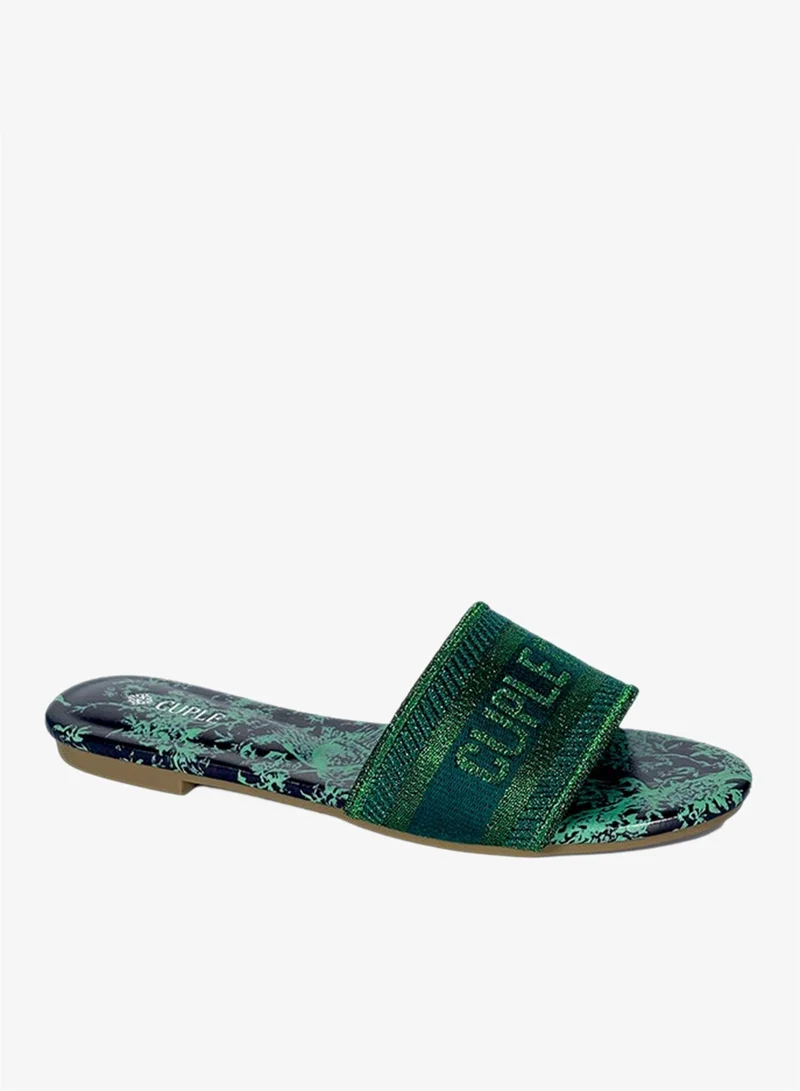 كابلي صندل نسائي سهل الارتداء مطبوع بنقش كوبليه