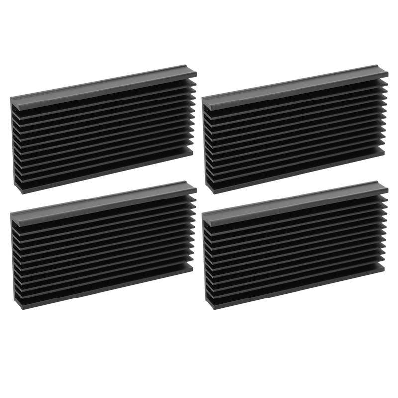 4Pcs Q50x12.7x100 Aluminum Heat Sink Cooler Chip Cooling Fin for Circuit Board Chip - Image 2