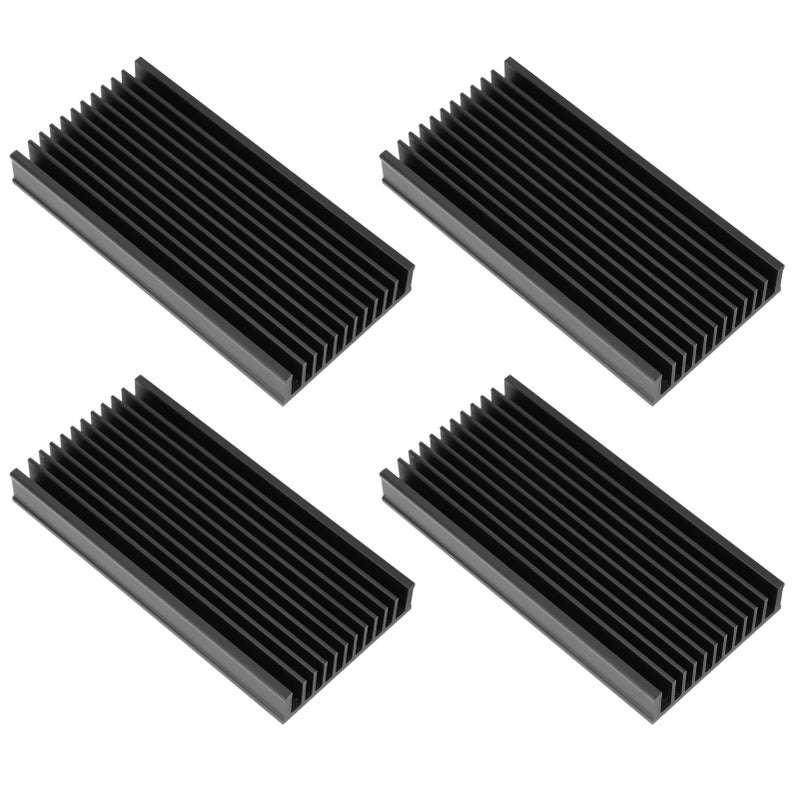 4Pcs Q50x12.7x100 Aluminum Heat Sink Cooler Chip Cooling Fin for Circuit Board Chip - Image 5