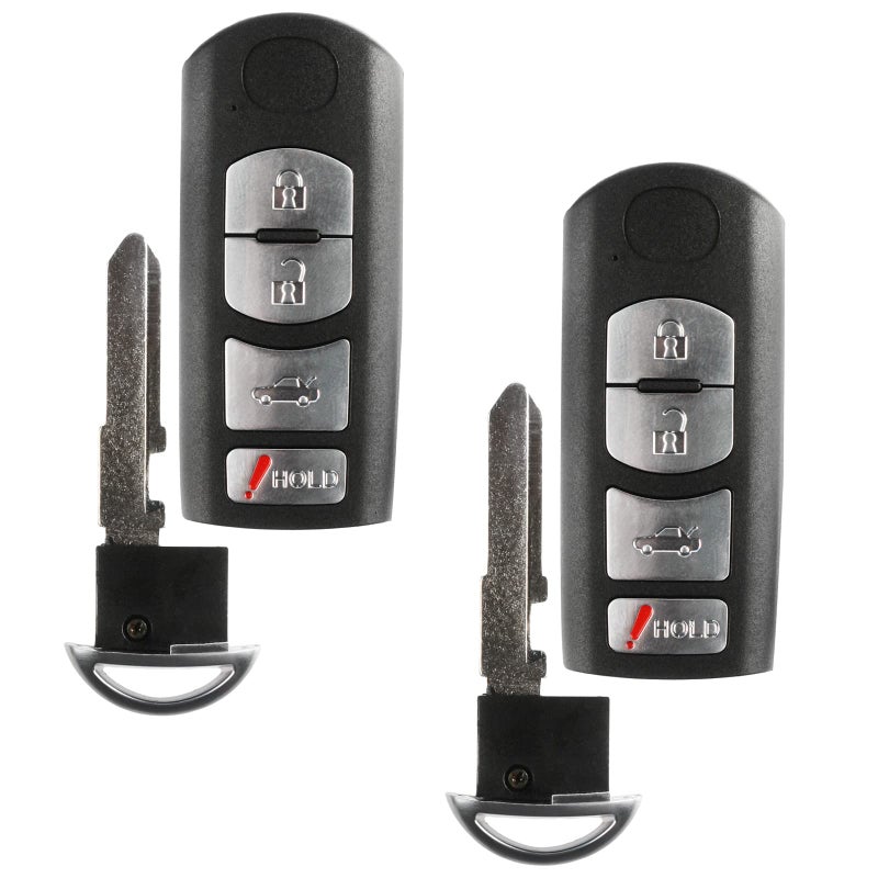 KeylessOption 2x Keyless Option Remote Smart 4btn Key Fob For Mazda (KR55WK49383) - Image 4