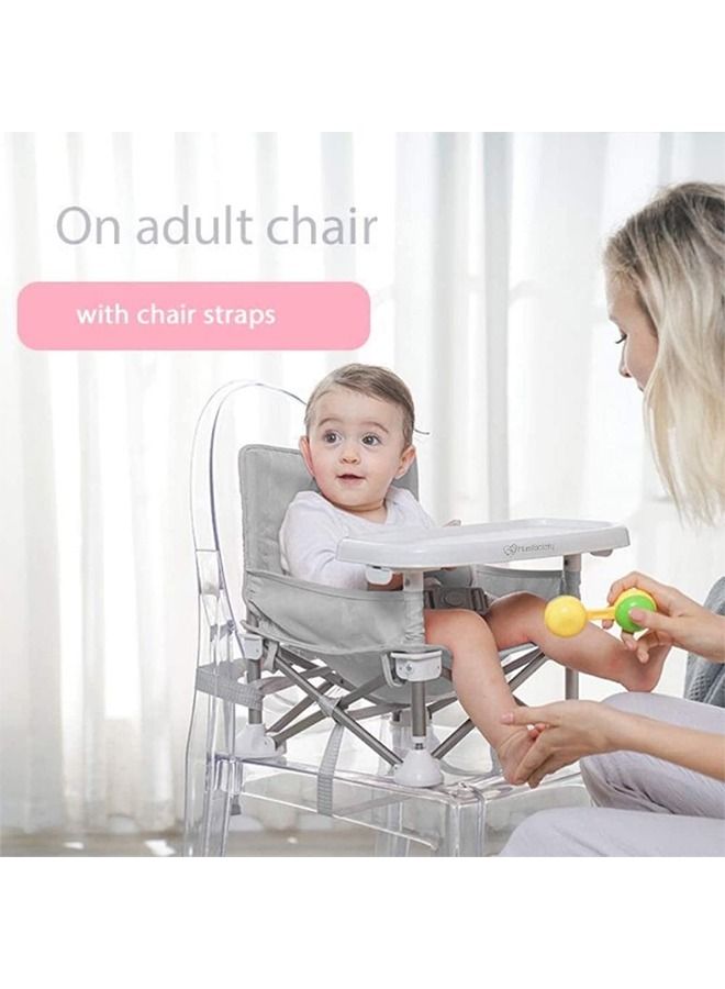 DMG TECH DMG Baby Floor Seat, Folding Portable Chair for Eating, Baby Seat with Seat Belt, Travel Seat with Tray for Baby, Fordable Baby Seat for Eating, Playing, Beach, Picnic, Garden  - Image 5