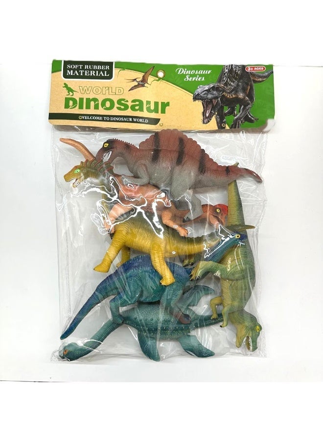 Carol 6-Piece Dinosaur Figures Playset - Realistic & Colorful Prehistoric Toy Animals - Image 2