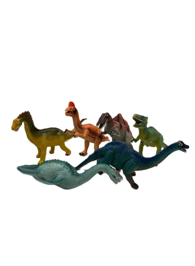 Carol 6-Piece Dinosaur Figures Playset - Realistic & Colorful Prehistoric Toy Animals - Image 1