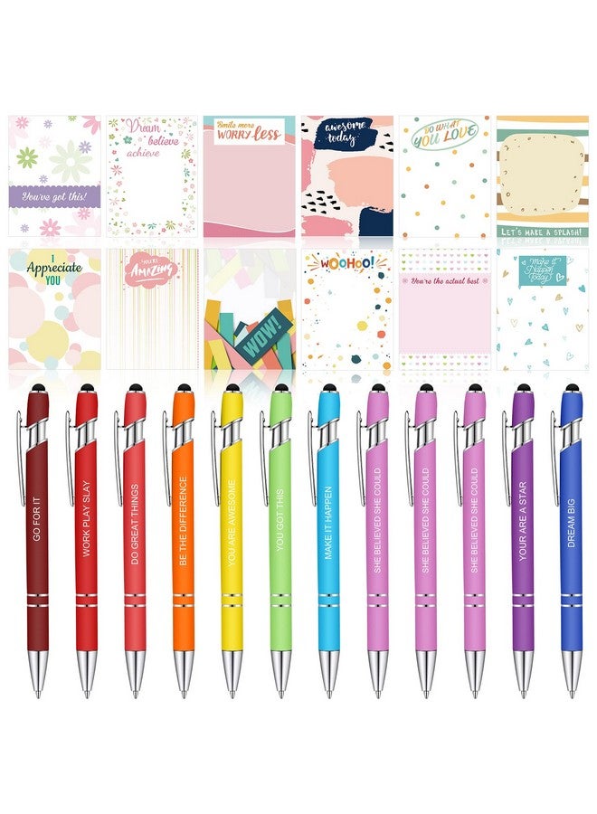 Geyee 24 Pcs Sarcastic Notepads With Sayings Pens Funny Sticky Notes For Adults 3 X 4 Inch To Do List Funny Notepads For Christmas Coworker Nurse Employee Appreciation Gifts(Stylish) - Image 1