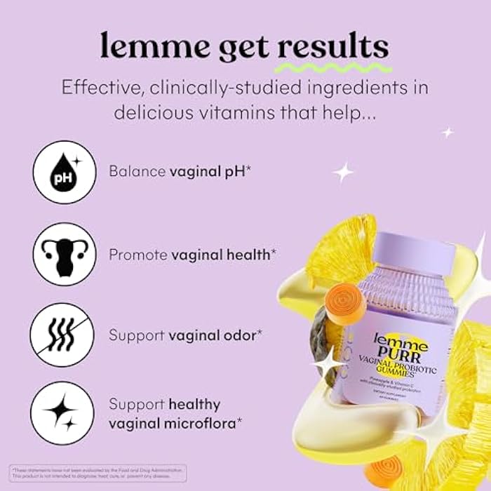 Lemme حبوب بروبيوتيك مهبلية للنساء - توازن الرقم الهيدروجيني، رائحة صحية، توازن الخميرة ودعم الفلورا + فيتامين C لصحة المناعة - نكهة الأناناس اللذيذة (60 حبة) (عبوة من 2) - Image 2