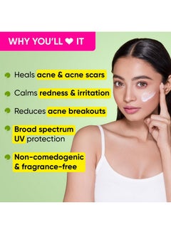Dot & Key Heal Soothe & Protect Cica Skin Care Combo (50 Spf Cica Sunscreen 50Gm & Cica Moisturizer 60Ml) For Oily Acne Prone & Sensitive Skin Protect & Care For Women & Men  - Image 2