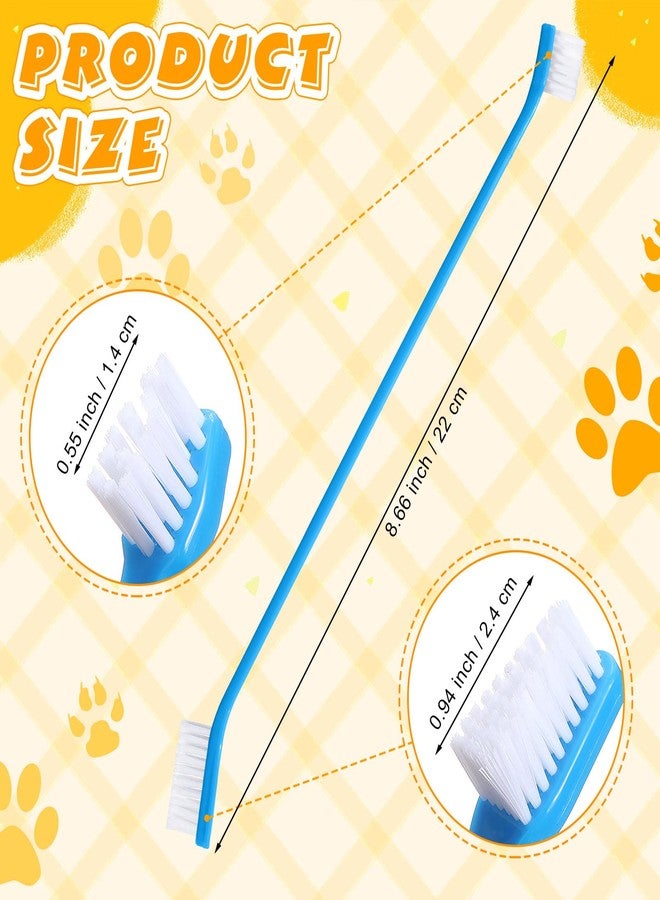 Nuenen 15 Pcs Dog Toothbrush Dual Headed Dental Brushes Puppy Tooth Brushing Kit Long Handle Toothbrush for Large and Small Dogs Cats Most Pets Teeth Cleaning Oral Care Supplies (Colorful) - Image 2