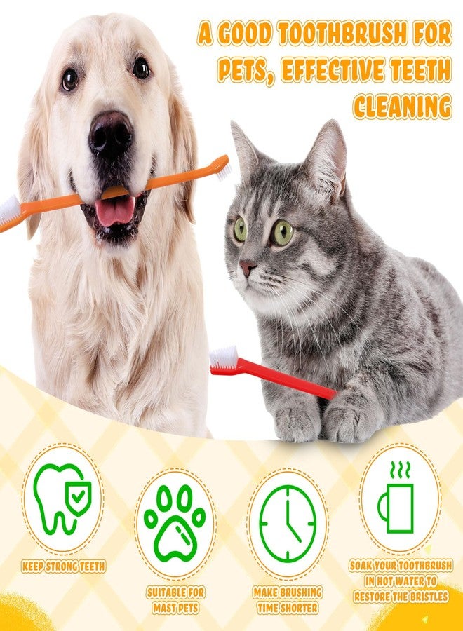 Nuenen 15 Pcs Dog Toothbrush Dual Headed Dental Brushes Puppy Tooth Brushing Kit Long Handle Toothbrush for Large and Small Dogs Cats Most Pets Teeth Cleaning Oral Care Supplies (Colorful) - Image 5