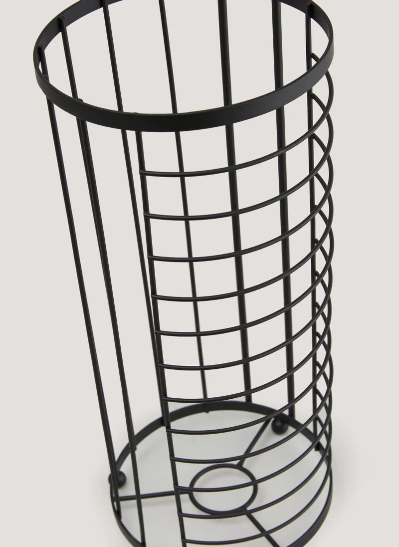 Matalan Black Metal Floor Toilet Roll Holder (50cm x 15cm x 15cm)